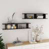 Wall Shelf 2 pcs Black 105x18x20 cm Engineered Wood Colour black Size 105 x 18 x 20 cm Quantity in Package 2 Number of Pieces 1 