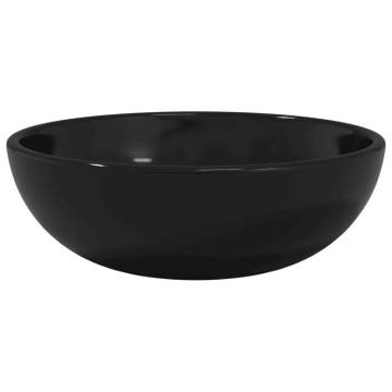 Stylish Basin Tempered Glass 35x12 cm Black - Hipomarket