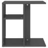 High Gloss Grey Side Table - Modern Design 50x30x50 cm