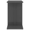 High Gloss Grey Side Table - Modern Design 50x30x50 cm