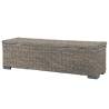 Stylish Grey Kubu Rattan Storage Box | 120 cm Solid Mango Wood