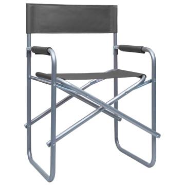 Director's Chairs 2 pcs - Steel Grey | Comfortable & Durable