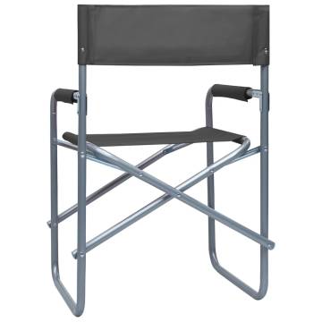 Director's Chairs 2 pcs - Steel Grey | Comfortable & Durable