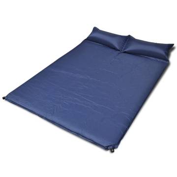 Blue Self-inflating Sleeping Mat - Perfect for Outdoor Adventures