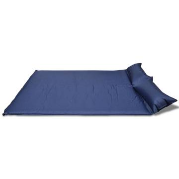 Blue Self-inflating Sleeping Mat - Perfect for Outdoor Adventures