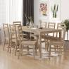 8 pcs Solid Wood Acacia Dining Chairs - Modern Elegance