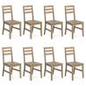 8 pcs Solid Wood Acacia Dining Chairs - Modern Elegance