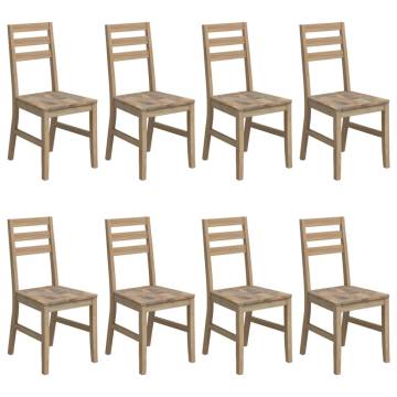 8 pcs Solid Wood Acacia Dining Chairs - Modern Elegance