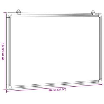 Magnetic Whiteboard 80x60 cm - Ideal for Home & Office