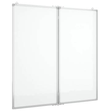 Magnetic Whiteboard Foldable 100x100 cm - Easy Installation