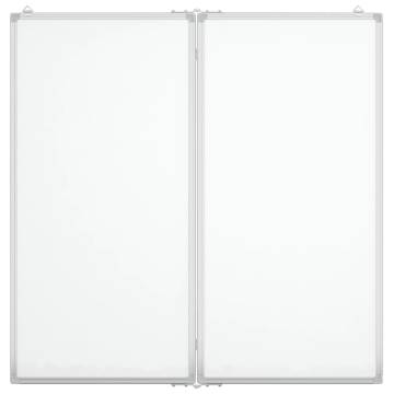 Magnetic Whiteboard Foldable 100x100 cm - Easy Installation