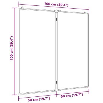 Magnetic Whiteboard Foldable 100x100 cm - Easy Installation