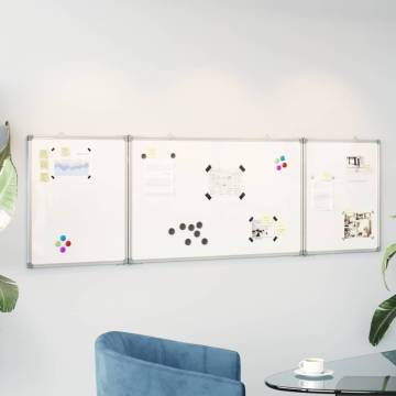 Magnetic Whiteboard Foldable 160x60 cm - Aluminium Design