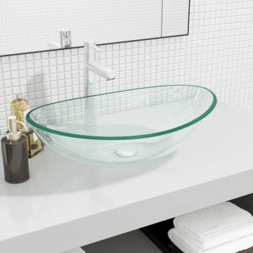 Stylish Tempered Glass Basin 54.5x35 cm - Hipomarket