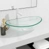 Basin Tempered Glass 54.5x35x15.5 cm Transparent Colour transparent 