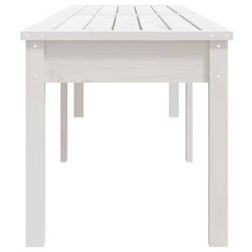 2-Seater Garden Bench White - Solid Pine Wood | Hipo Market