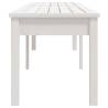 2-Seater Garden Bench White - Solid Pine Wood | Hipo Market