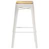 Elegant White Mango Wood Bar Stools - Set of 4