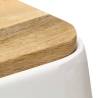 Elegant White Mango Wood Bar Stools - Set of 4