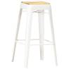 Elegant White Mango Wood Bar Stools - Set of 4