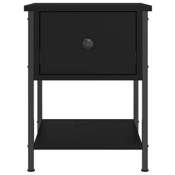 Elegant Black Bedside Tables - 2 pcs, 34x35.5x45 cm