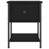 Elegant Black Bedside Tables - 2 pcs, 34x35.5x45 cm