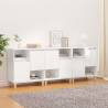 Sideboards 3 pcs High Gloss White 60x35x70 cm Engineered Wood Colour high gloss white Quantity in Package 3 