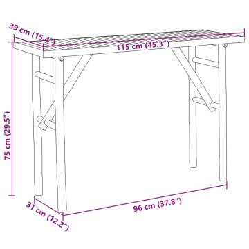 Bamboo Console Table 115x39x75 cm - Stylish & Durable