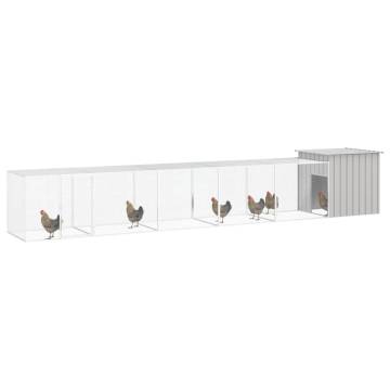 Galvanised Steel Chicken Cage 600x91x100 cm | HipoMarket UK