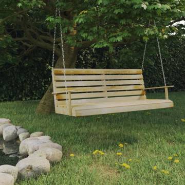 Swing Bench in Impregnated Pinewood - 155x65x60 cm