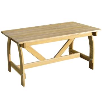 Garden Table 150x74x75 cm - Stylish Impregnated Pinewood