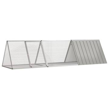 Rabbit Cage Grey 302.5x80.5x71 cm - Durable & Safe