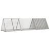 Rabbit Cage Grey 302.5x80.5x71 cm Galvanised Steel Colour grey Size 302.5 x 80.5 x 71 cm 