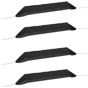 Netting Tunnels 4 pcs - Durable Black Steel & Polyethylene