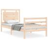 Single Solid Wood Bed Frame with Headboard - Durable & Stylish