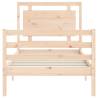 Single Solid Wood Bed Frame with Headboard - Durable & Stylish