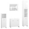 4 Piece High Gloss White Bathroom Furniture Set | HipoMarket