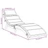 Taupe Sun Lounger with Cushion - Solid Acacia Wood | HipoMarket