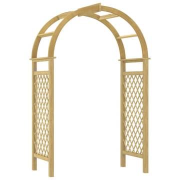 Wooden Garden Arch with Trellis - Durable Solid Pine 141x97x243cm