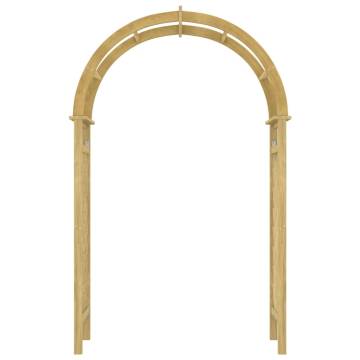 Wooden Garden Arch with Trellis - Durable Solid Pine 141x97x243cm