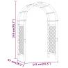 Wooden Garden Arch with Trellis - Durable Solid Pine 141x97x243cm