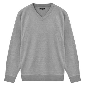 Men's V-Neck Pullover Sweater - Grey XL | Hipomarket