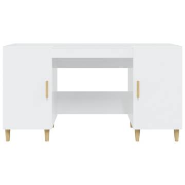 High Gloss White Desk 140x50 cm - Stylish & Practical