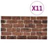 3D Dark Brown Brick Wall Panels - Set of 11 EPS Panels