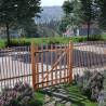 Single Fence Gate Impregnated Hazel Wood 100x120 cm Colour brown Height 120 cm 