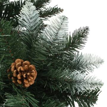 Lifelike 180 cm Artificial Christmas Tree with Pine Cones & Glitter