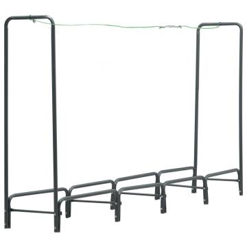 Firewood Rack Anthracite - Steel Log Storage 240x35x120 cm