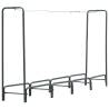 Firewood Rack Anthracite - Steel Log Storage 240x35x120 cm