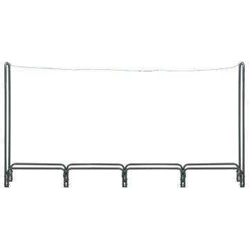 Firewood Rack Anthracite - Steel Log Storage 240x35x120 cm