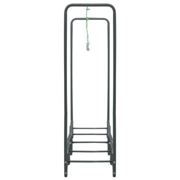 Firewood Rack Anthracite - Steel Log Storage 240x35x120 cm